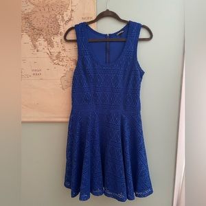 Blue Express fit flare mini dress